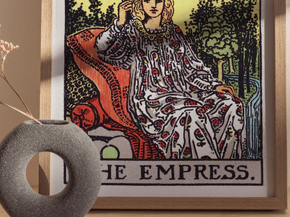 The Empress Poster | Tarot Art Print — styled in an interior