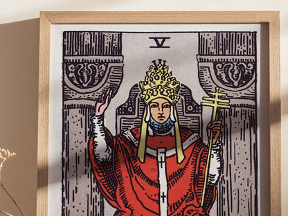 The Hierophant Poster | Tarot Art Print — styled in an interior