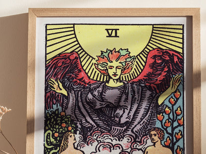 The Lovers Poster | Tarot Art Print — styled in an interior