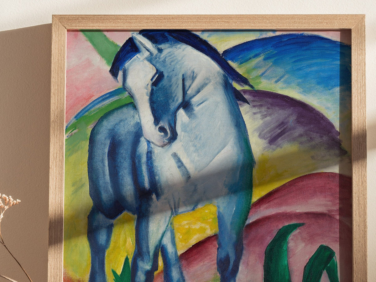 Blue Horse I - Franz Marc Poster | Classic Art Print — styled in an interior