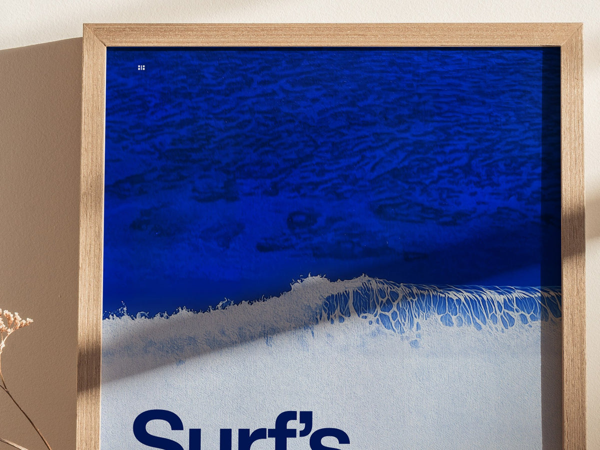 Surf Poster | Exhibit Art Print — styled in an interior