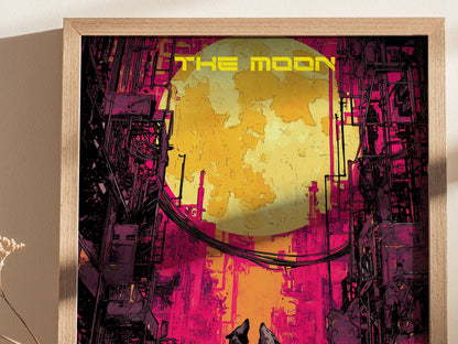 The Moon Poster | Tarot Art Print — styled in an interior