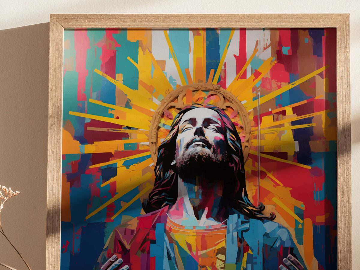 Jesus 01 Poster | Portraits Art Print — styled in an interior