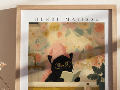 Matisse Cat Tub Poster | Animals Art Print — styled in an interior