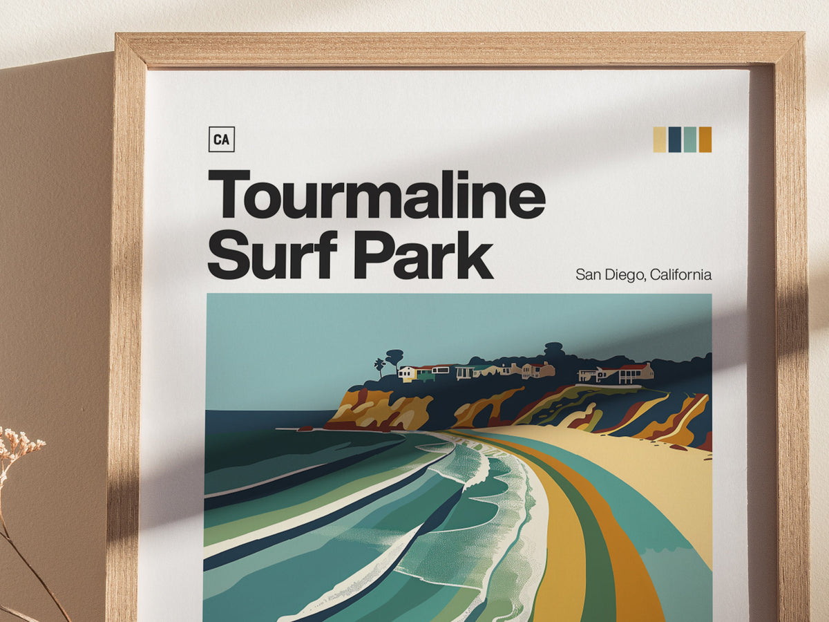 Tourmaline Poster | Surf Art Print — styled in an interior