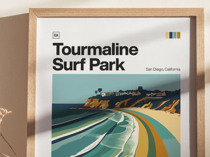 Tourmaline Poster | Surf Art Print — styled in an interior
