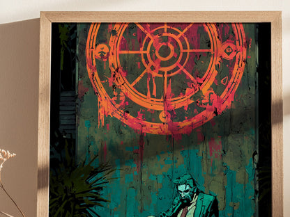 Wheel of Fortune Poster | Tarot Art Print — styled in an interior