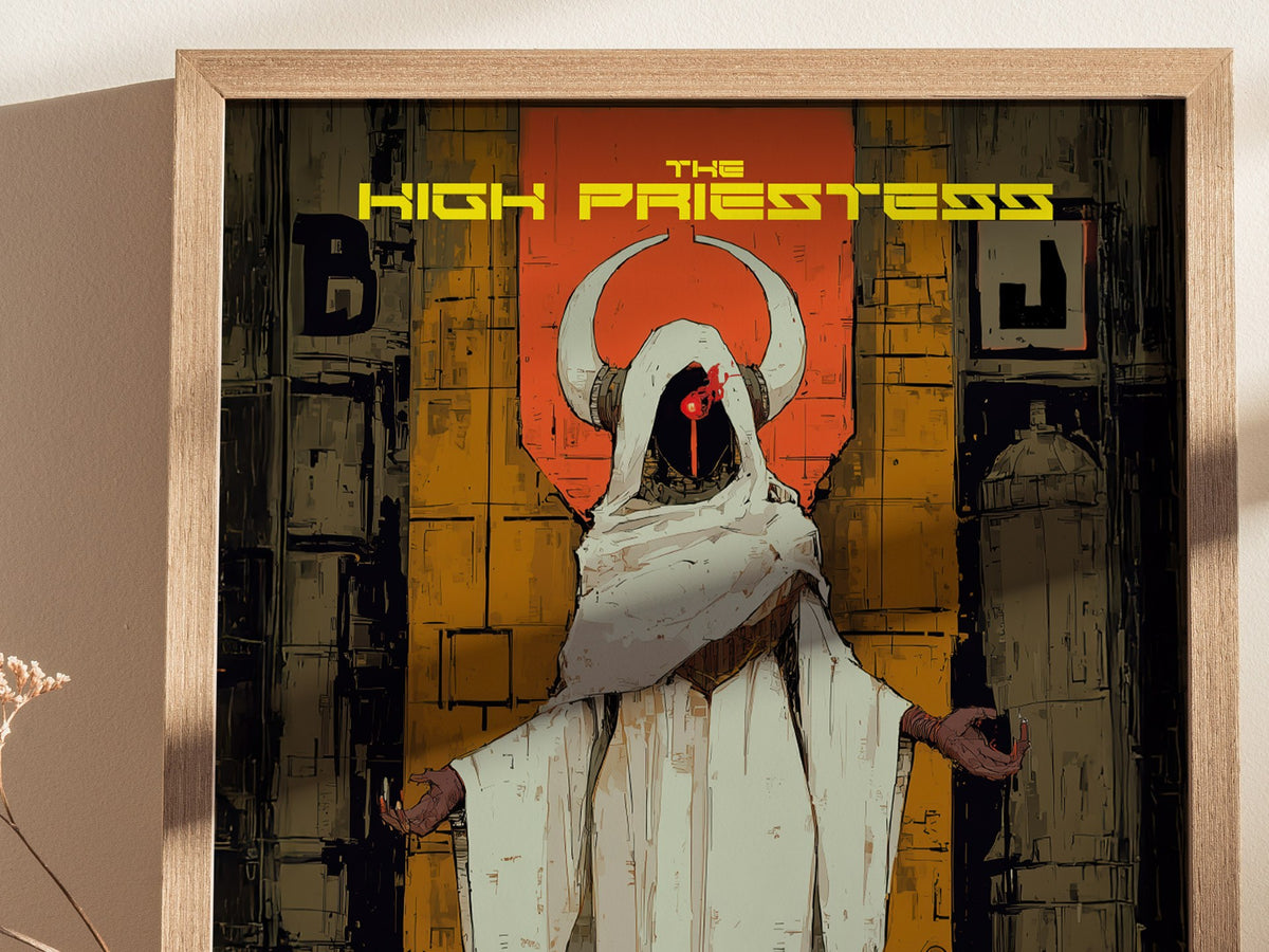 The High Priestess Poster | Tarot Art Print — styled in an interior