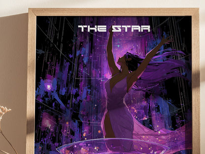 The Star Poster | Tarot Art Print — styled in an interior