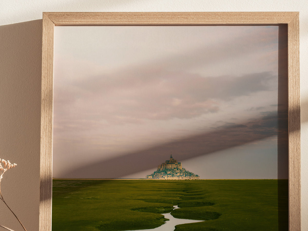 Mont St Michel Poster | Artistic Art Print — styled in an interior