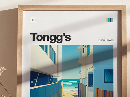 Tonggs Poster | Surf Art Print — styled in an interior