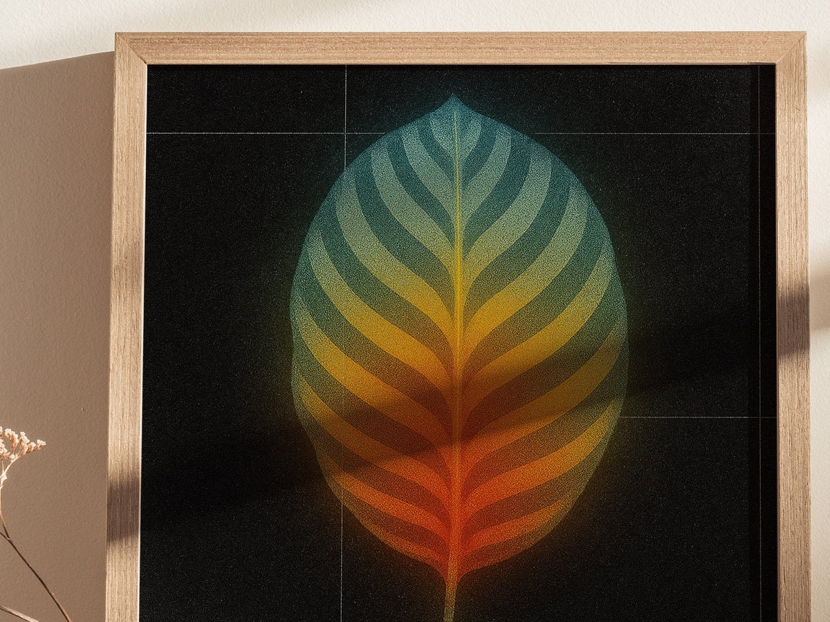 Calathea Poster | Exhibit Art Print — styled in an interior