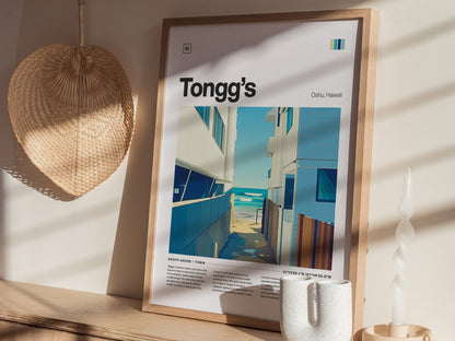 Tonggs Poster | Surf Art Print — styled in an interior