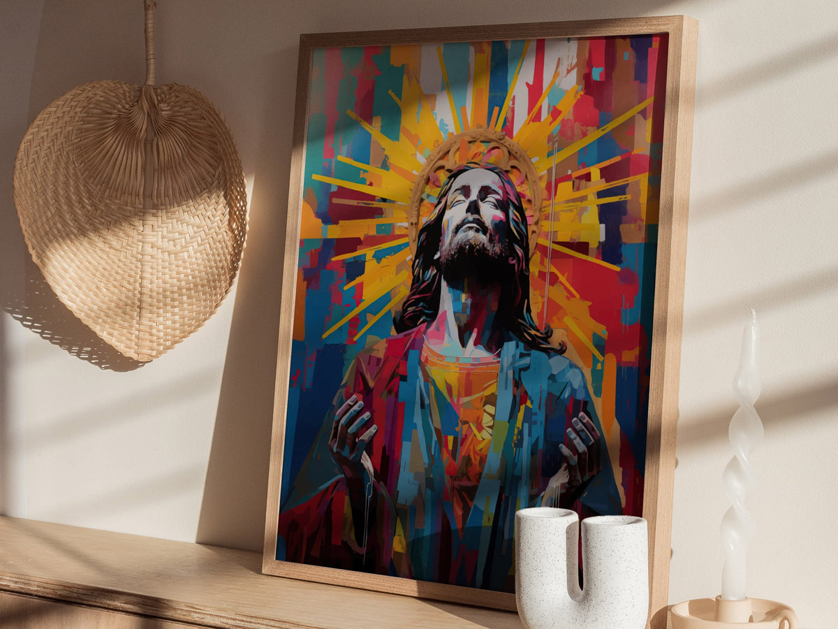 Jesus 01 Poster | Portraits Art Print — styled in an interior