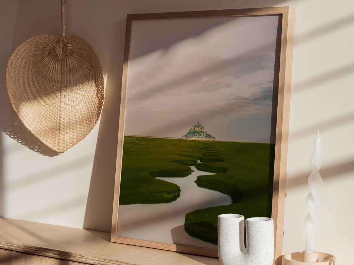 Mont St Michel Poster | Artistic Art Print — styled in an interior