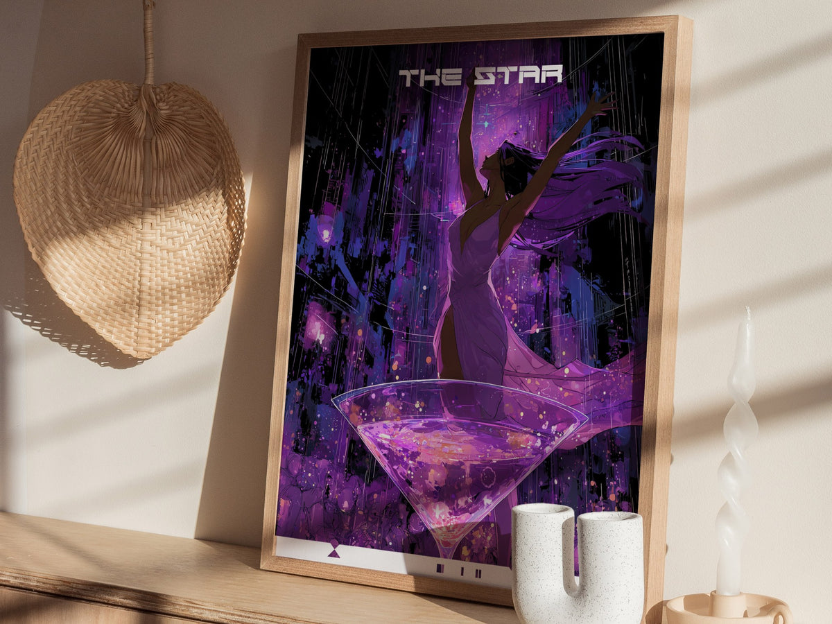 The Star Poster | Tarot Art Print — styled in an interior