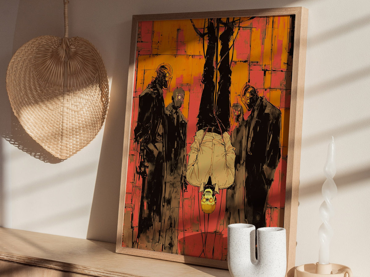 The Hanged Man Poster | Tarot Art Print — styled in an interior
