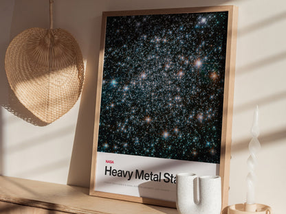 Heavy Metal Stars Poster | Nasa Art Print — styled in an interior