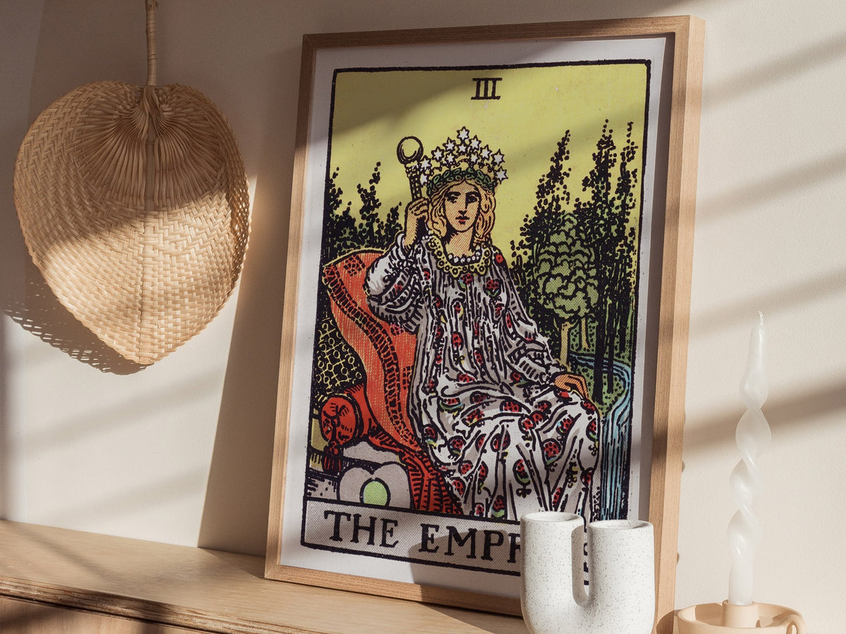 The Empress Poster | Tarot Art Print — styled in an interior