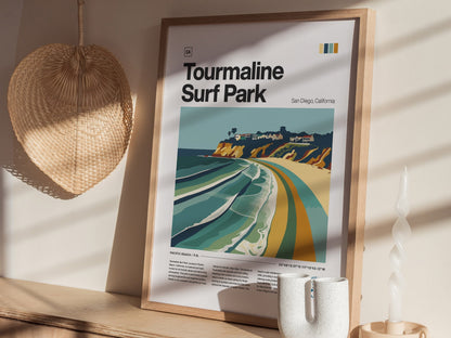 Tourmaline Poster | Surf Art Print — styled in an interior