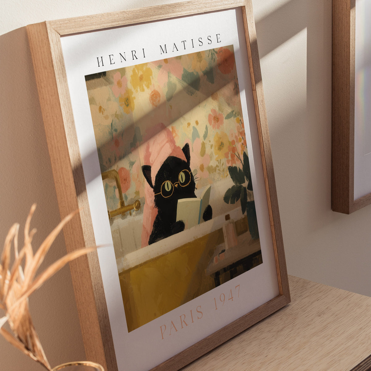 Matisse Cat Tub Poster | Animals Art Print — styled in an interior