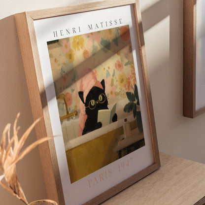 Matisse Cat Tub Poster | Animals Art Print — styled in an interior
