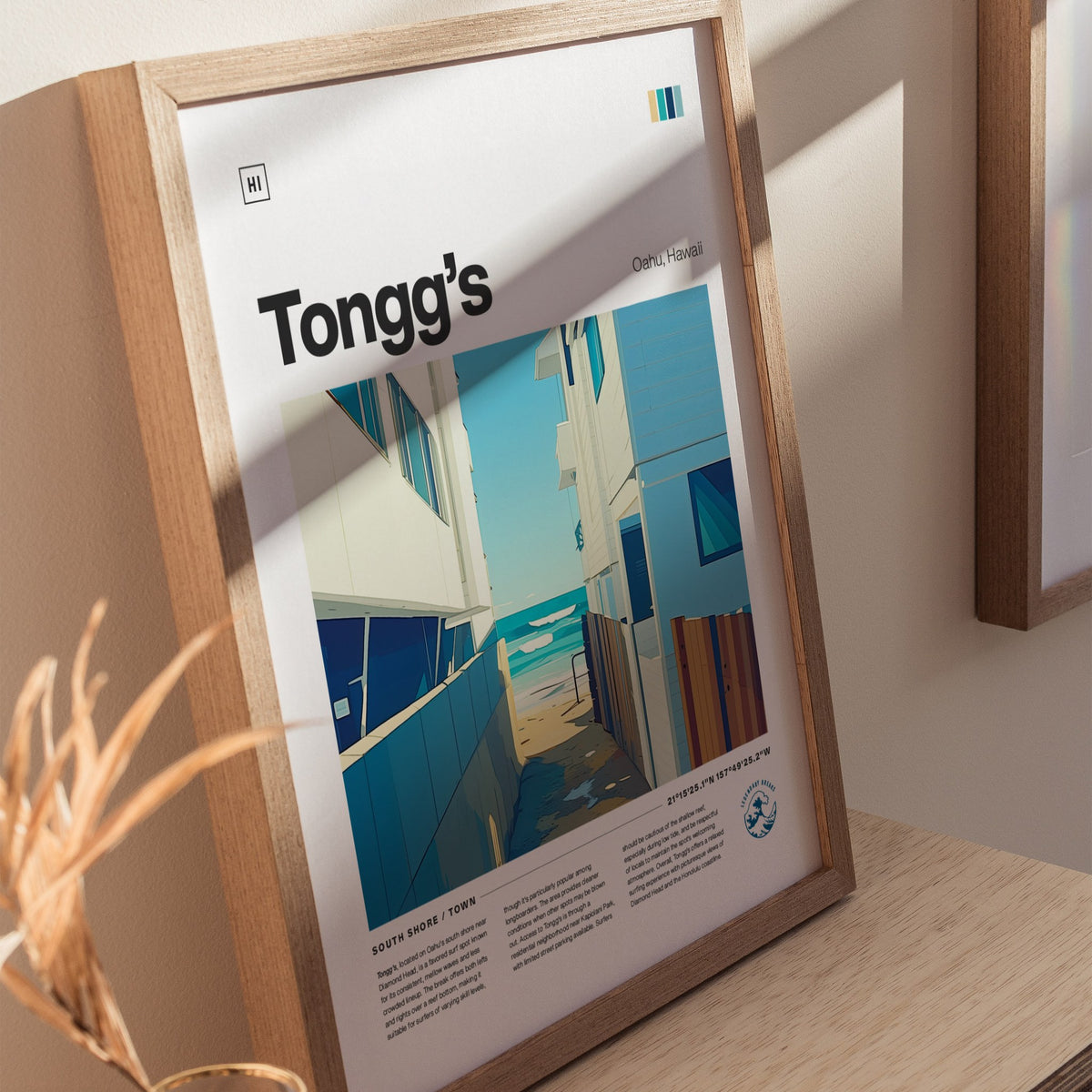 Tonggs Poster | Surf Art Print — styled in an interior
