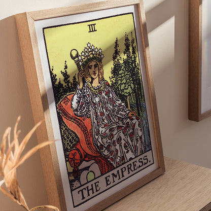 The Empress Poster | Tarot Art Print — styled in an interior