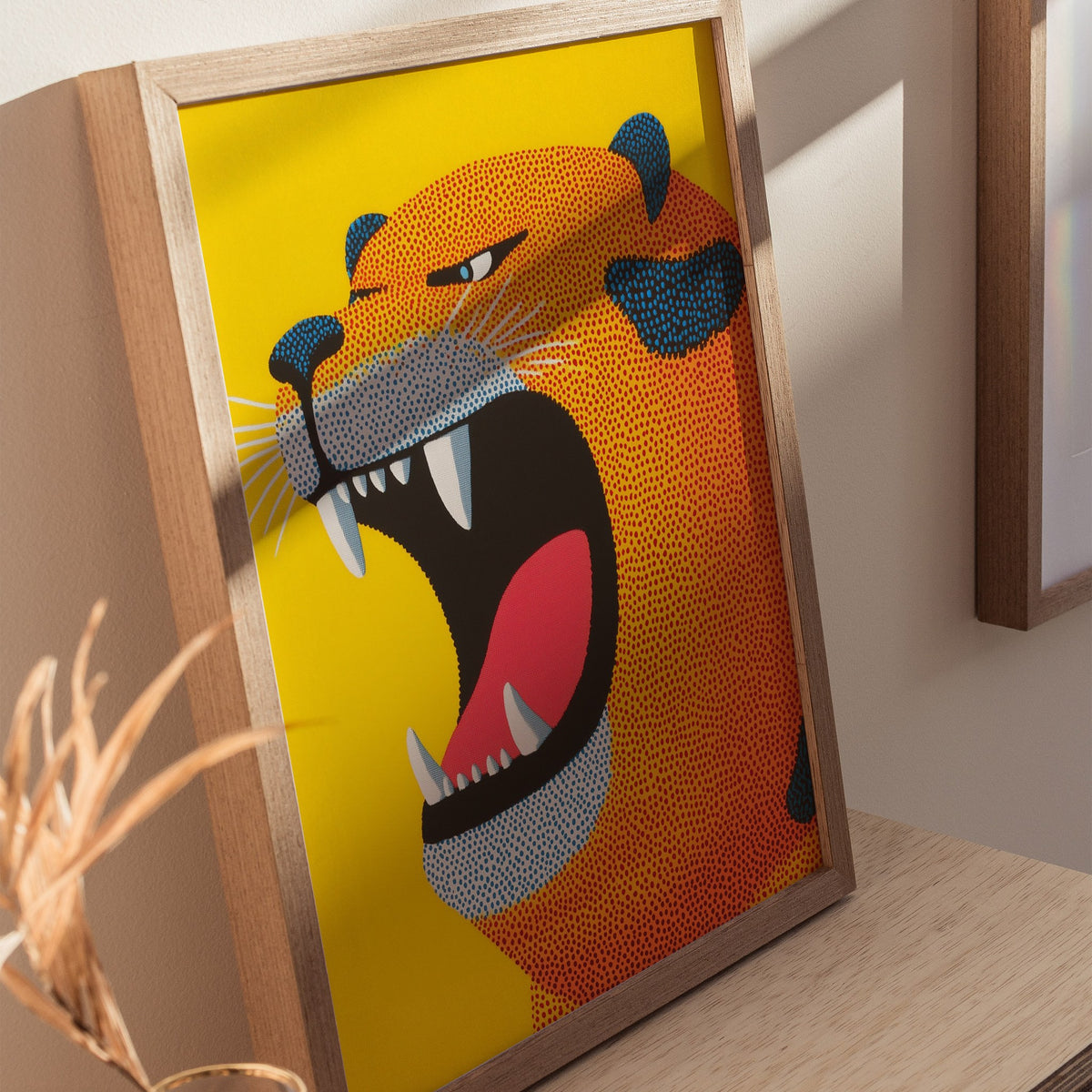 Roaring Tiger Poster | Kids Art Print — styled in an interior