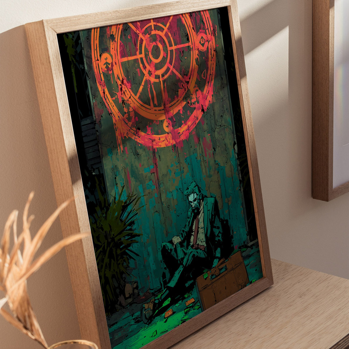 Wheel of Fortune Poster | Tarot Art Print — styled in an interior