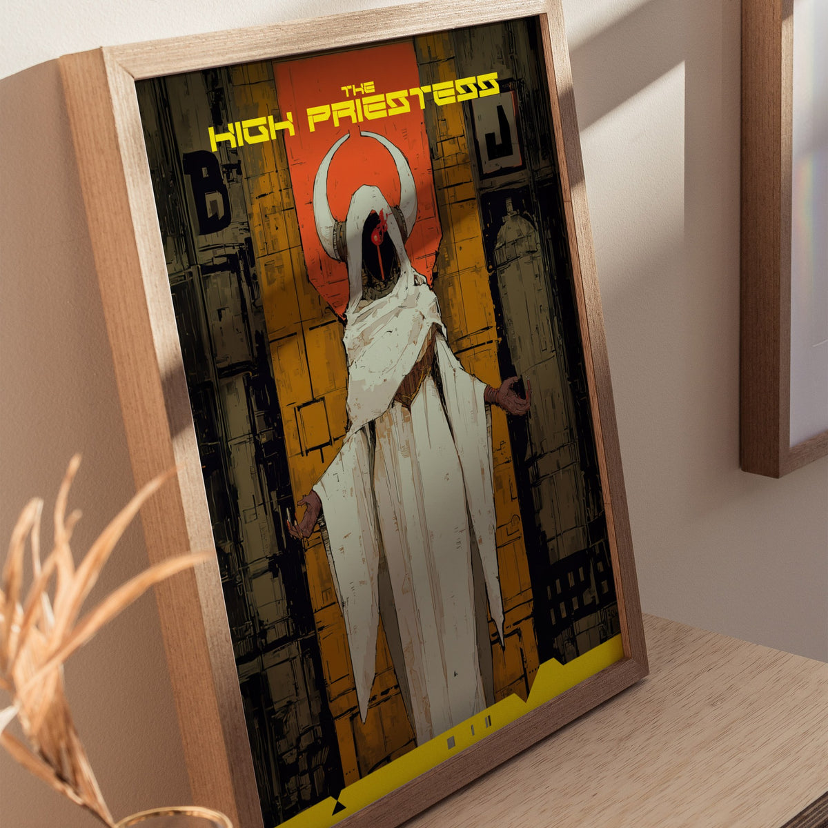 The High Priestess Poster | Tarot Art Print — styled in an interior