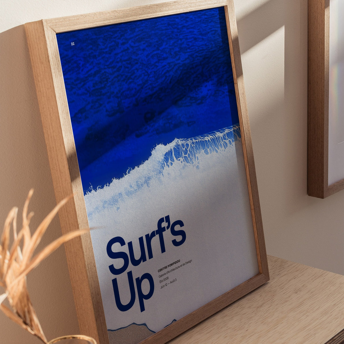Surf Poster | Exhibit Art Print — styled in an interior