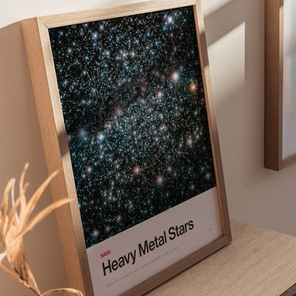 Heavy Metal Stars Poster | Nasa Art Print — styled in an interior