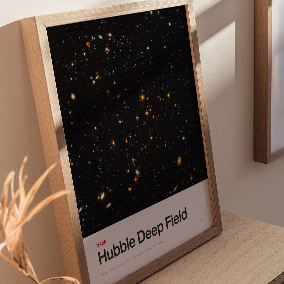 Hubble Deep Field Poster | Nasa Art Print — styled in an interior