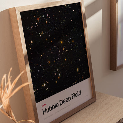 Hubble Deep Field Poster | Nasa Art Print — styled in an interior