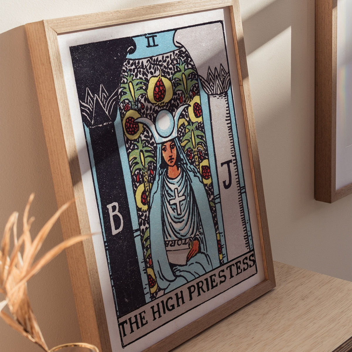 The High Priestess Poster | Tarot Art Print — styled in an interior