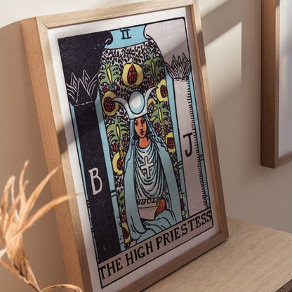 The High Priestess Poster | Tarot Art Print — styled in an interior