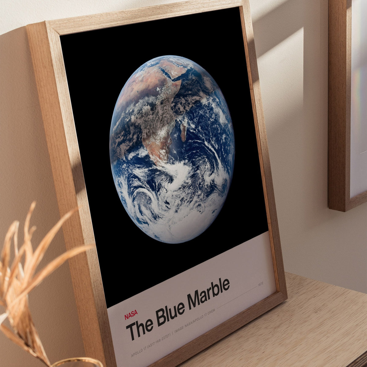 Blue Marble Poster | Nasa Art Print — styled in an interior