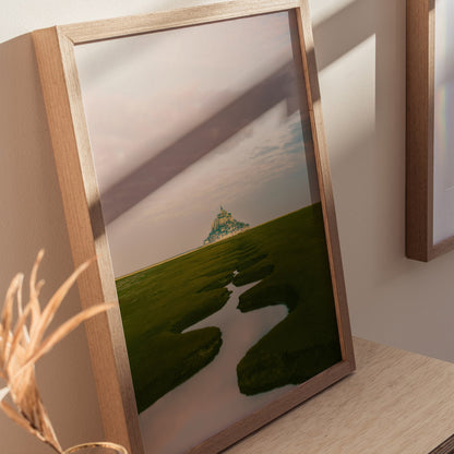 Mont St Michel Poster | Artistic Art Print — styled in an interior