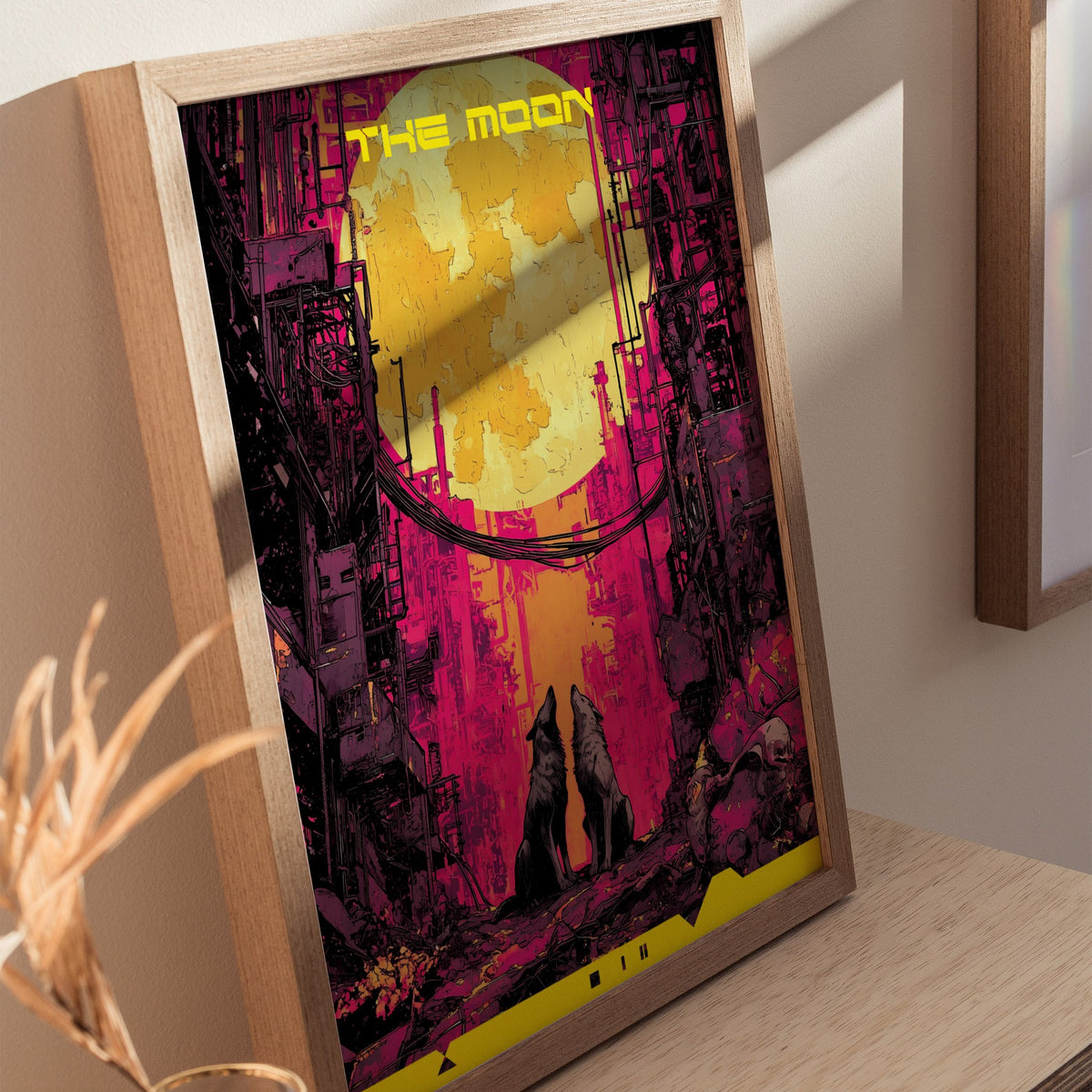 The Moon Poster | Tarot Art Print — styled in an interior