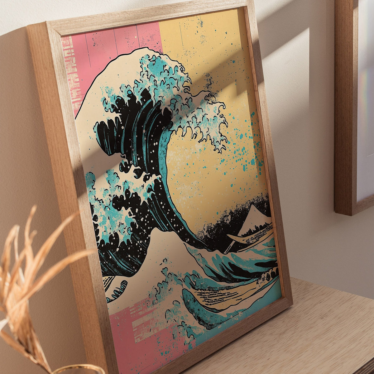 Hokusai Wave - Pop Poster | Travel Art Print — styled in an interior