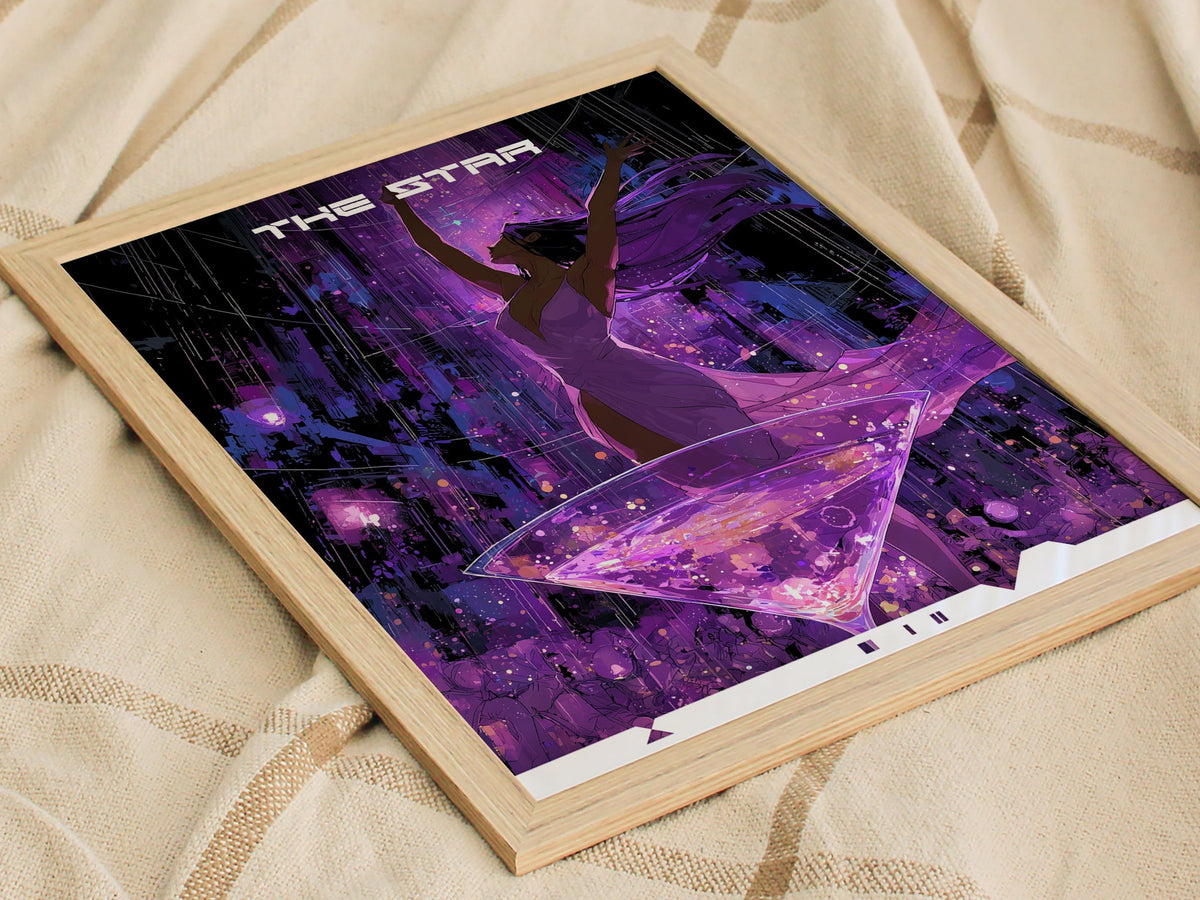 The Star Poster | Tarot Art Print — styled in an interior