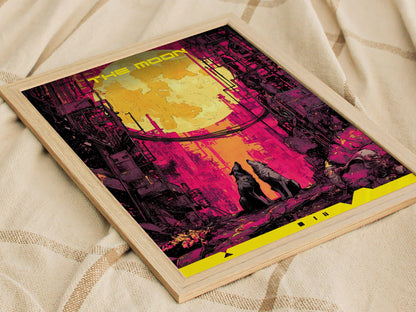 The Moon Poster | Tarot Art Print — styled in an interior