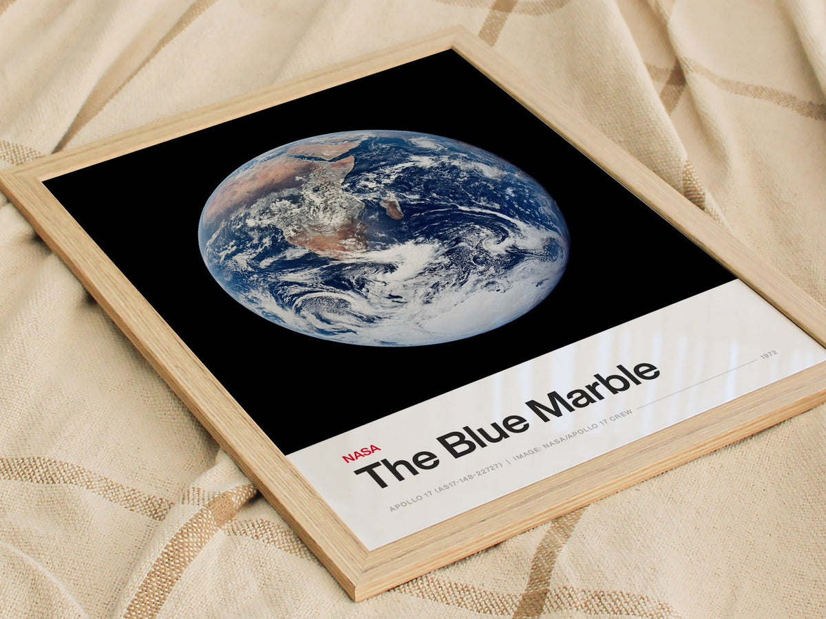 Blue Marble Poster | Nasa Art Print — styled in an interior