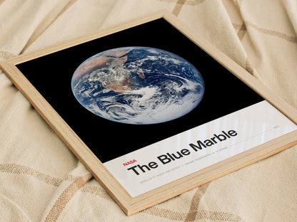 Blue Marble Poster | Nasa Art Print — styled in an interior