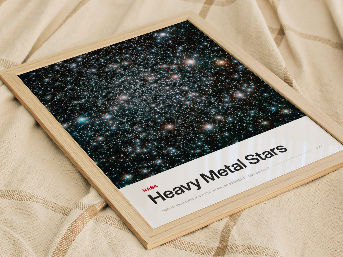 Heavy Metal Stars Poster | Nasa Art Print — styled in an interior