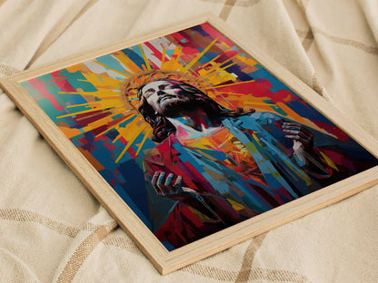 Jesus 01 Poster | Portraits Art Print — styled in an interior