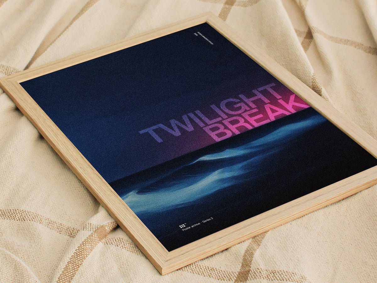 Twilight Break Poster | Exhibit Art Print — styled in an interior