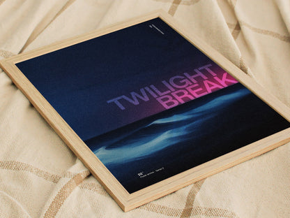 Twilight Break Poster | Exhibit Art Print — styled in an interior