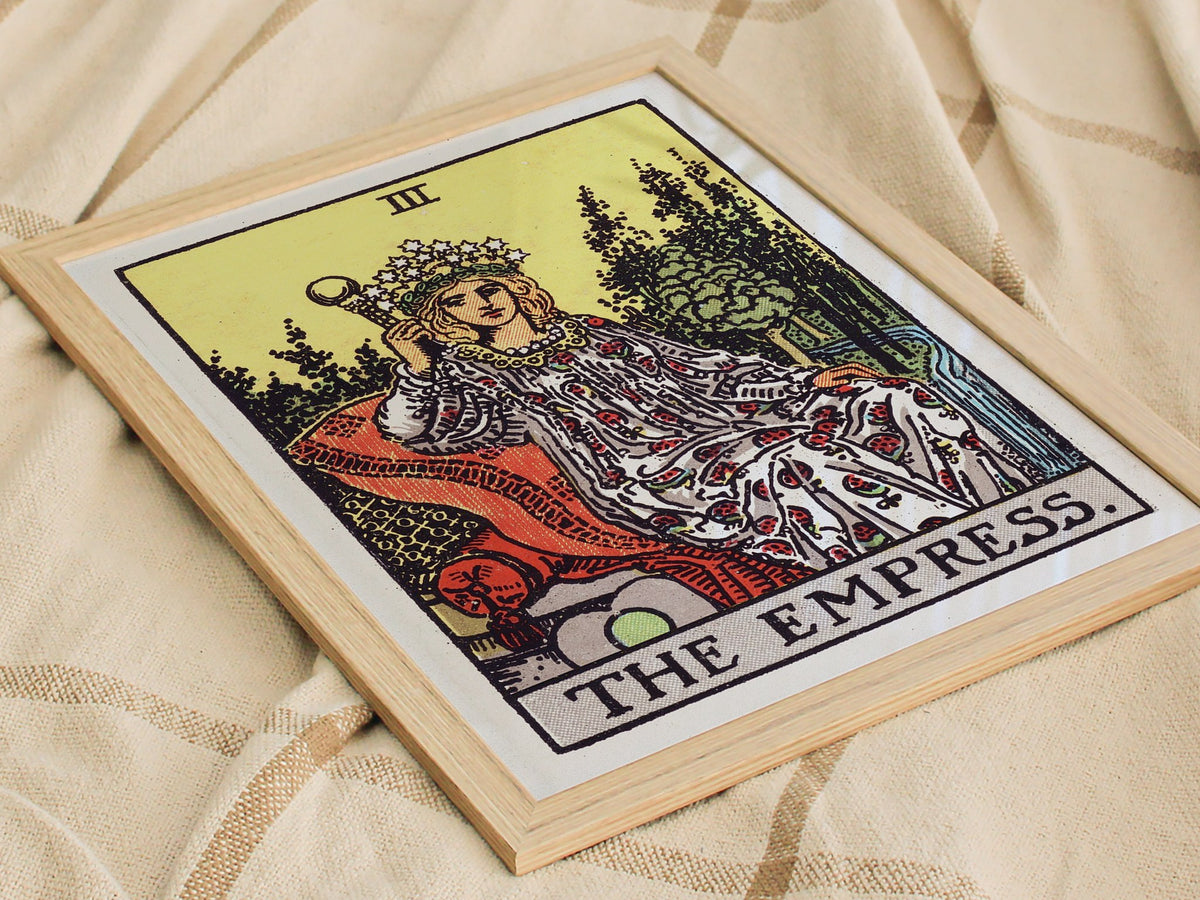 The Empress Poster | Tarot Art Print — styled in an interior